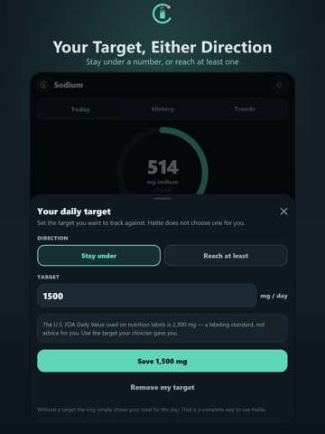 Sodium Tracker: Salt Counter iPad screenshot