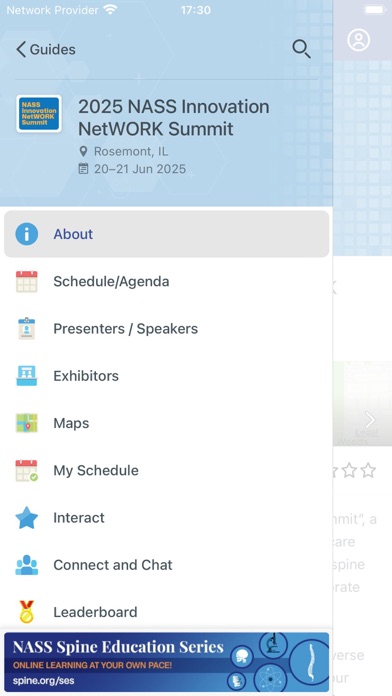 NASS Events Screenshot