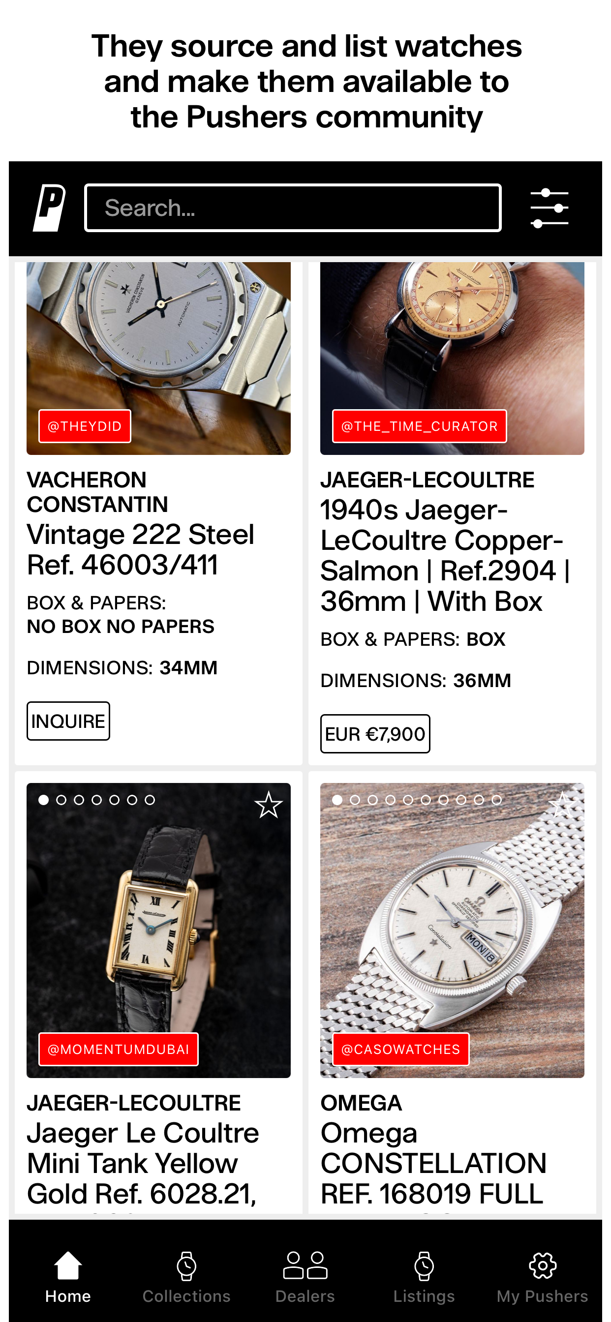 Pushers Watches screenshot 2