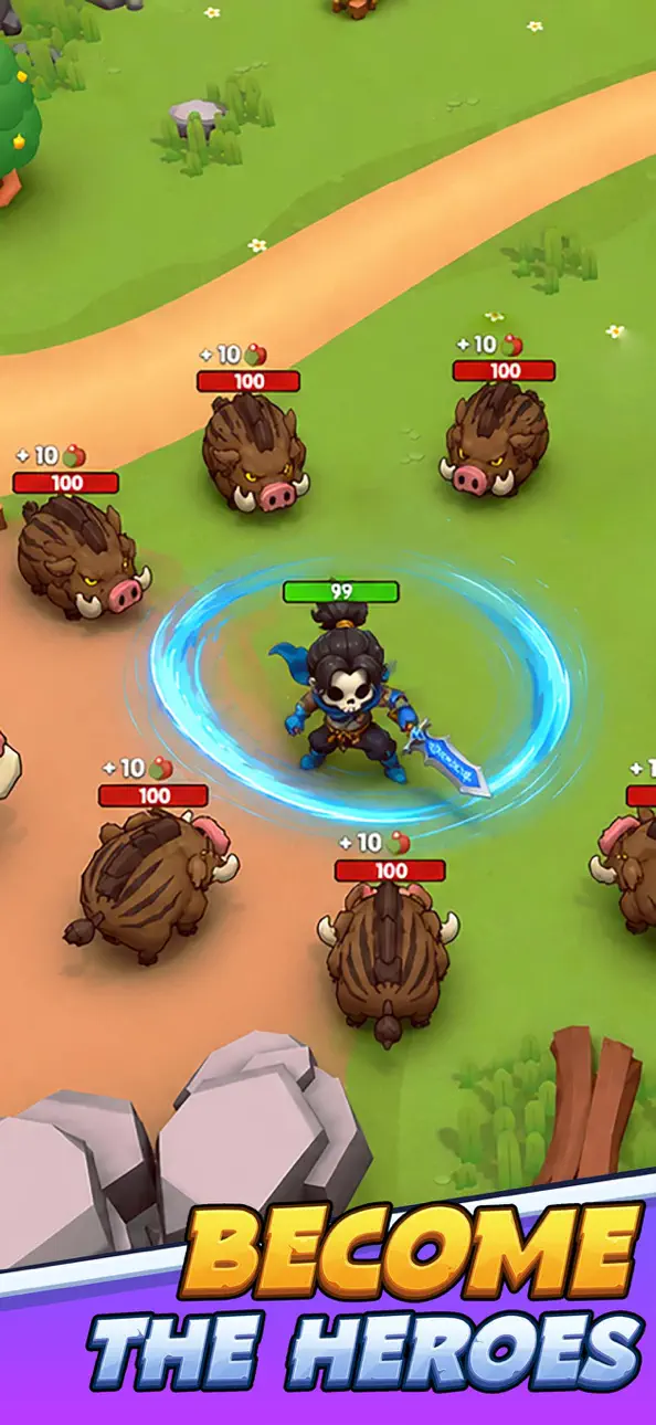 Skull Hero : XP Farm RPG iOS Mod IPA screenshot 1 - iOS game interface