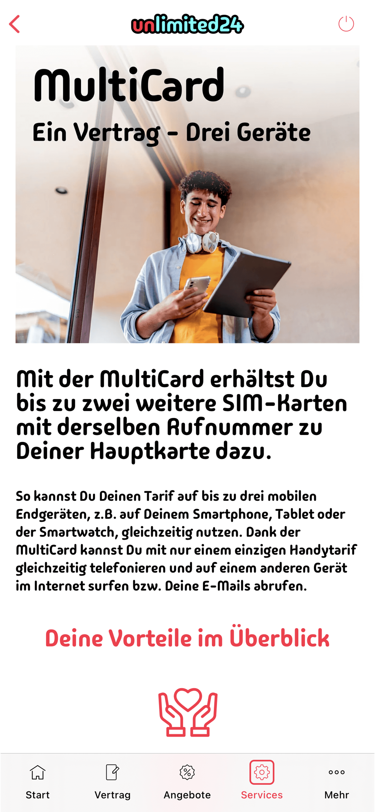 unlimited24 Servicewelt screenshot 4