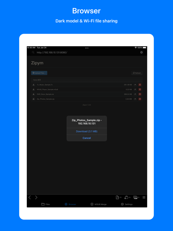Zipym Lite iPad screenshot 2 - Productivity app