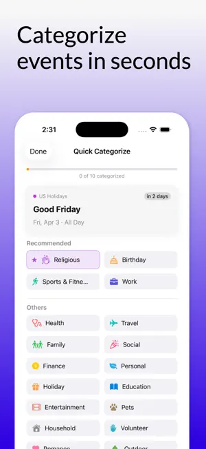 Horizon: Calendar Highlights screenshot 2