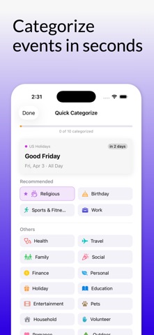 Horizon: Calendar Highlights Screenshot 2 of 9