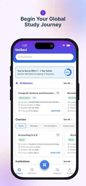 UniSavi screenshot 2