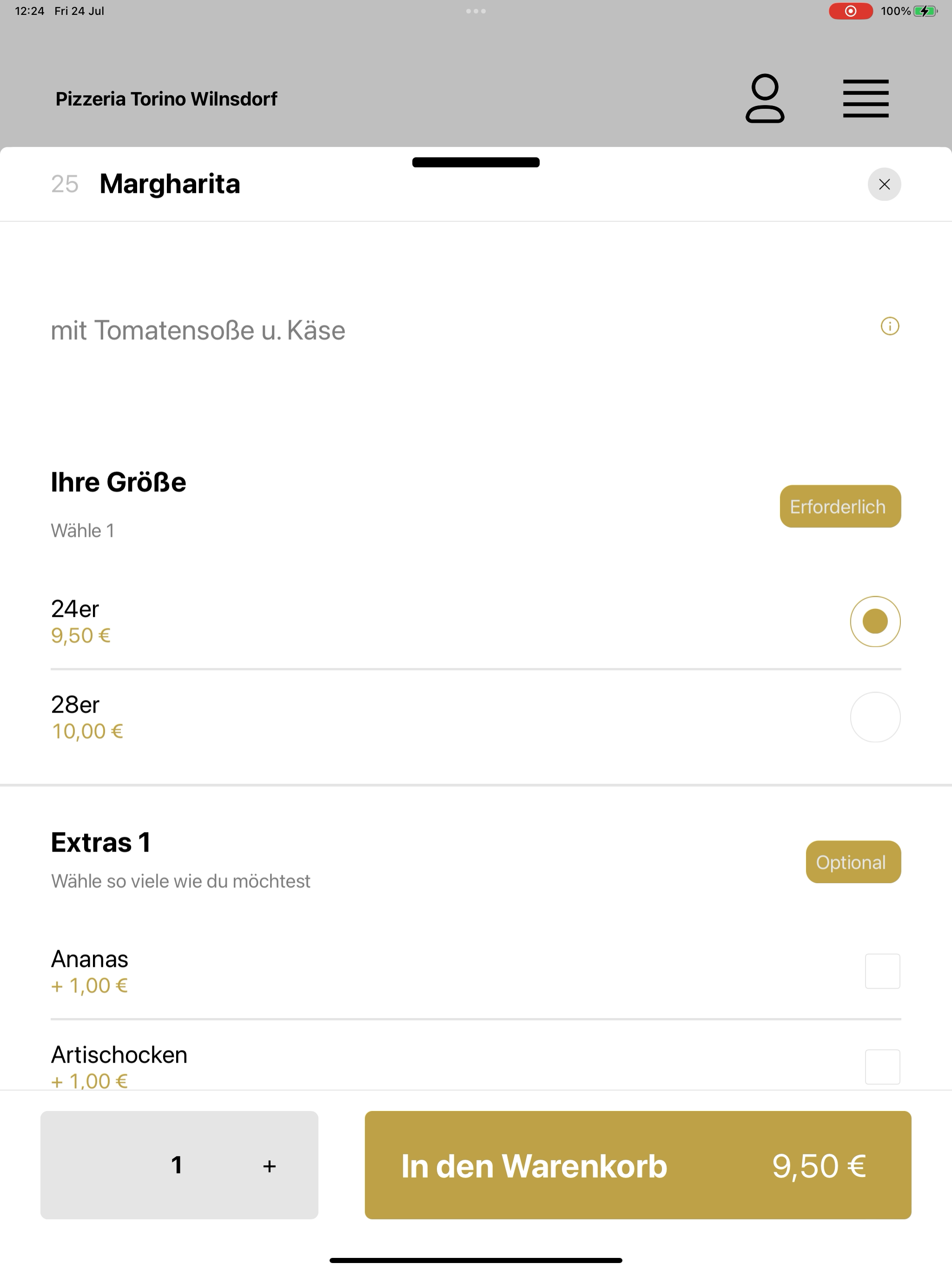 Pizzeria Torino Wilnsdorf screenshot 8