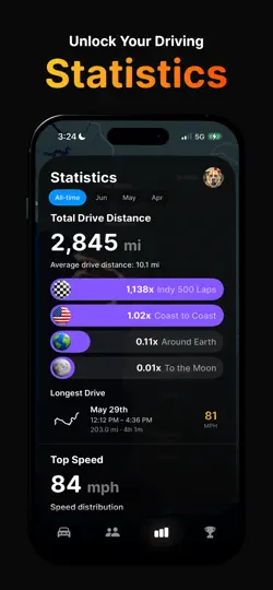 Wheelz - Speed & Drive Tracker iPhone Ekran Görüntüsü 3