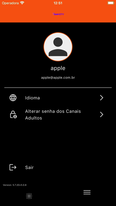 Vem HDTV app screenshot