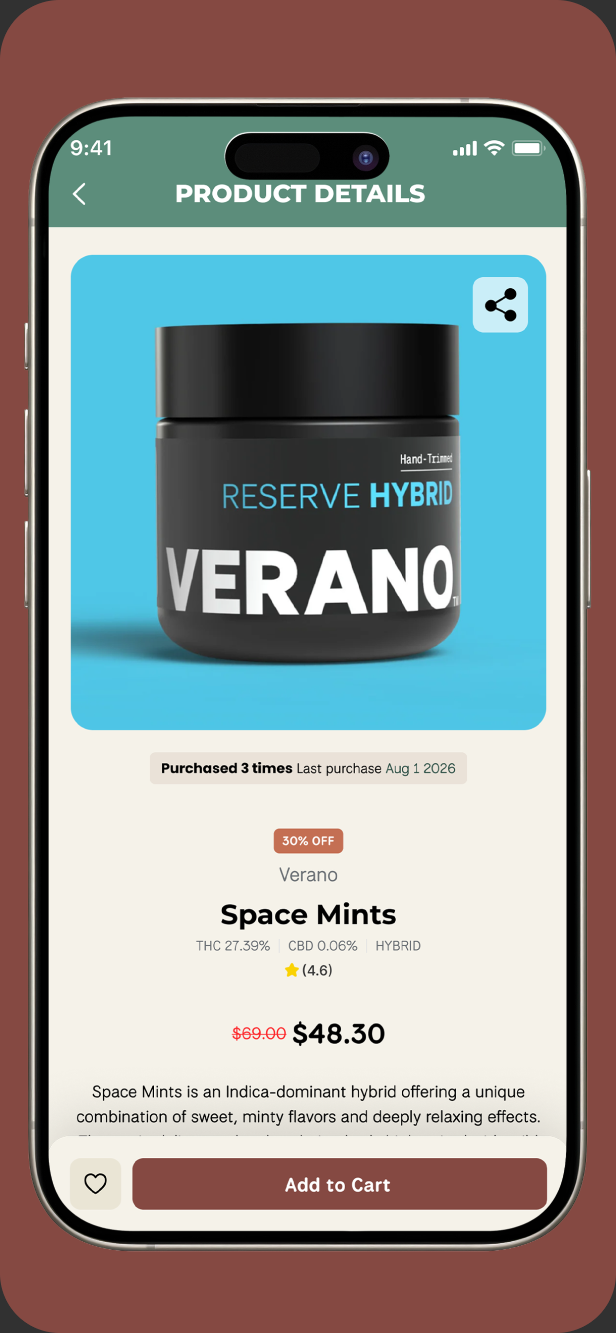 Terrace Cannabis mobile app screenshot 3