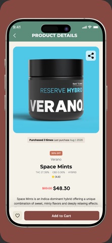 Terrace Cannabis mobile app iPhone screenshot