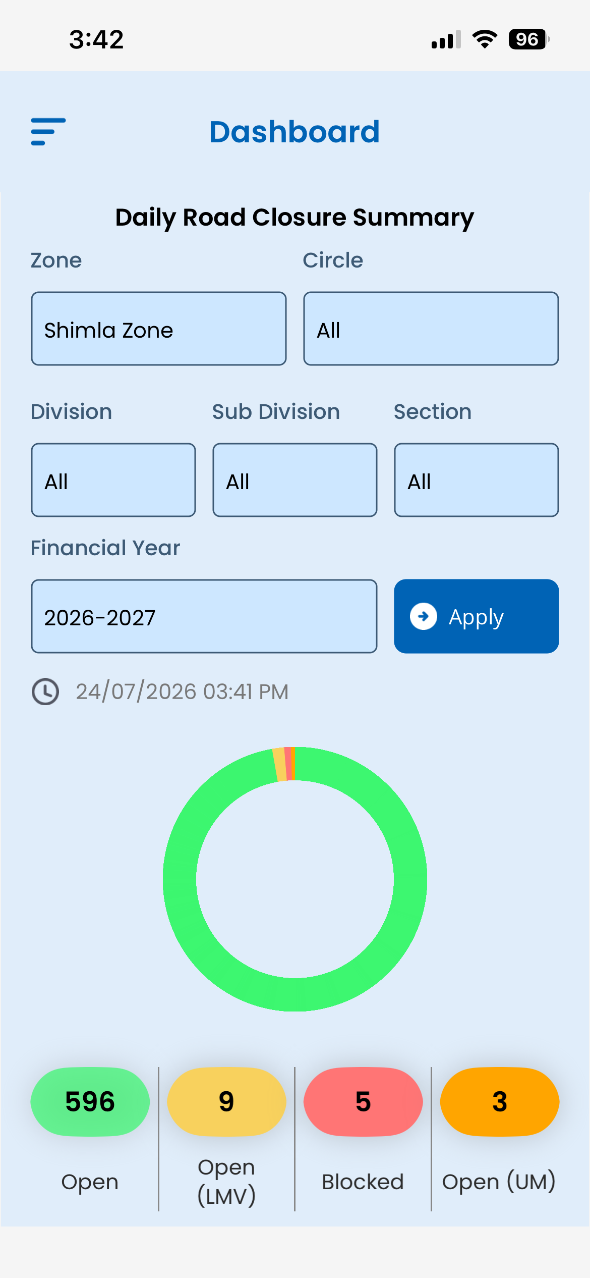 Road Status Information System screenshot 3