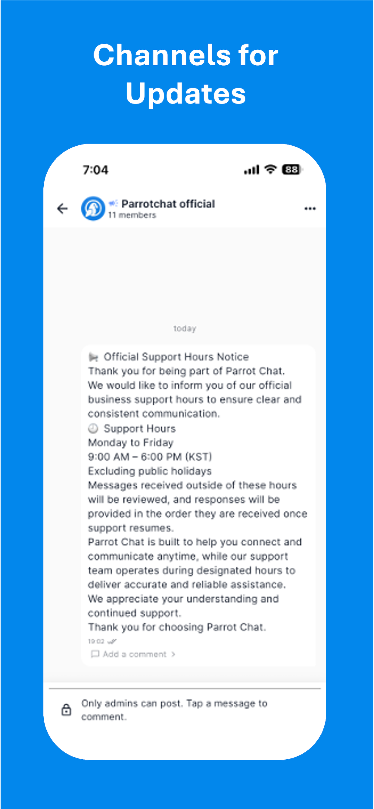 Parrot Chat Messenger screenshot 5