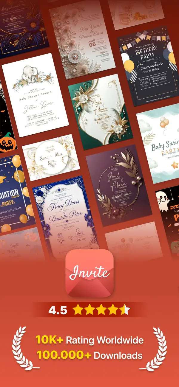 Screenshot #1 pour Carte Invitation Anniversaire.