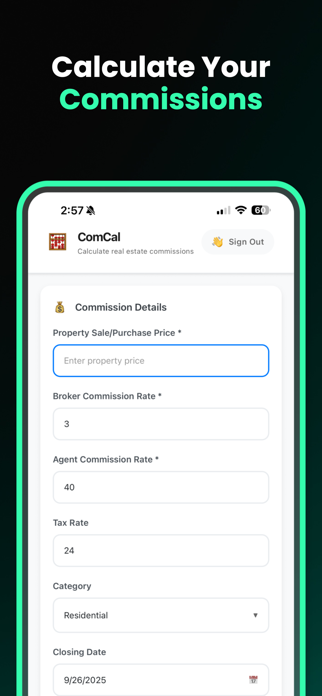 ComCal Commission Calculator Screenshot 2 of 8