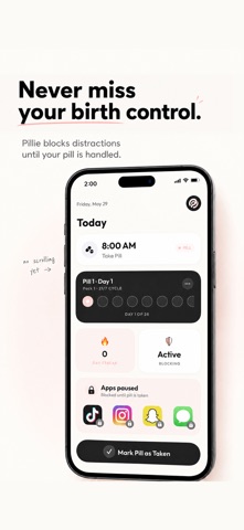 Birth Control Reminder: Pillie Screenshot 1 of 5