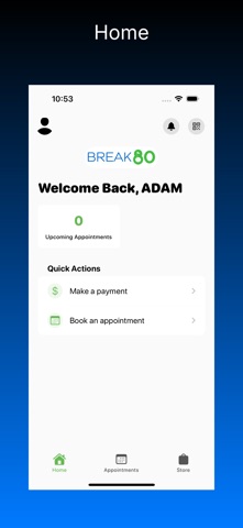 Break 80 Member Portal iPhone screenshot