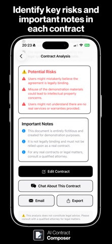 Contract Composer AI Assistant iPhone screenshot