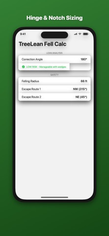 Tree Felling Cut Calculator screenshot