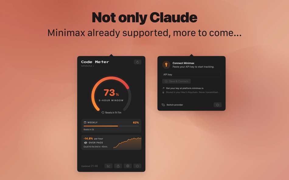 #7. Code Meter: Session Usage Rate (macOS) 게시자: StreetCoding Ltd
