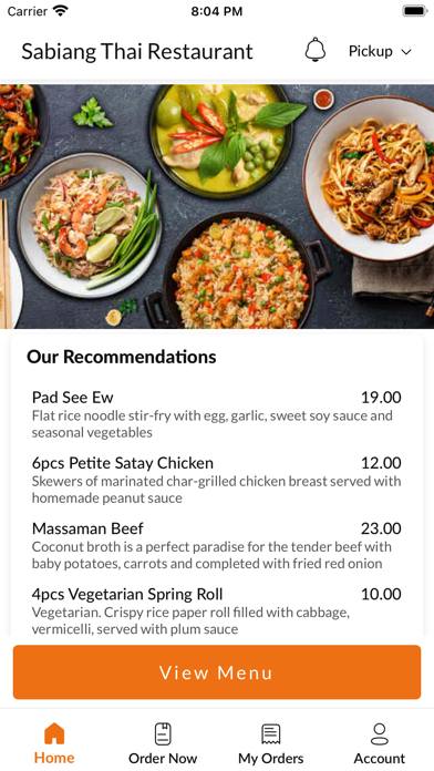 Sabiang Thai Restaurant Screenshot