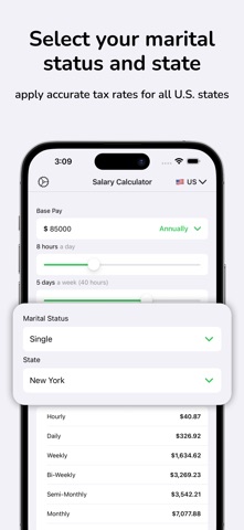 Salary Paycheck Calculator US screenshot