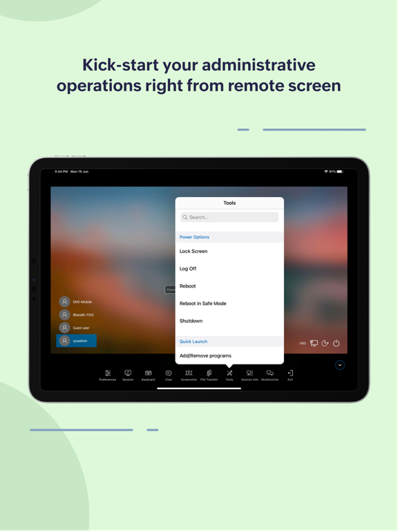 Remote Access Plus iPad screenshot 6 - Business app