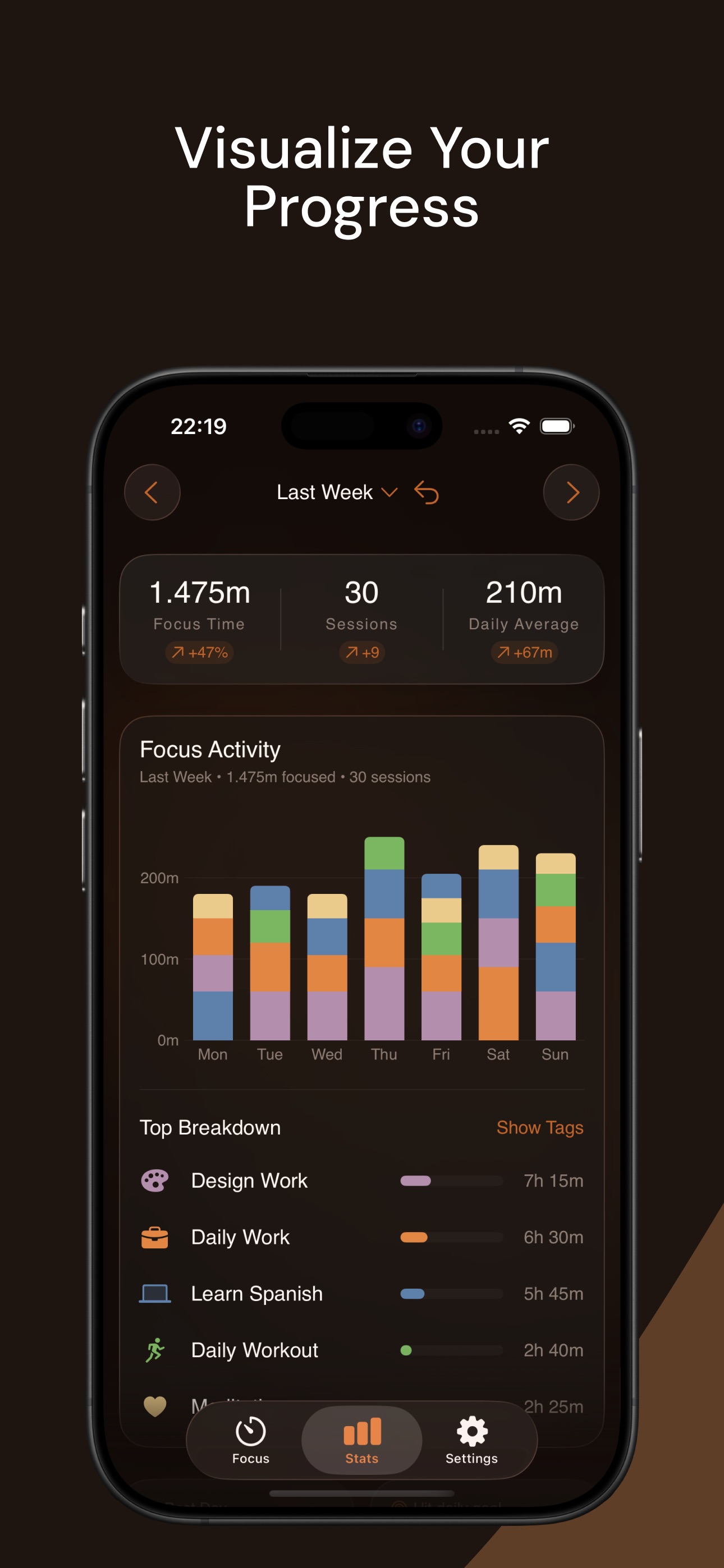 Screenshot 5 of FocusTag: ADHD Pomodoro Timer