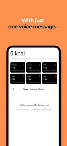 Kaloa: Voice Calorie Tracker Screenshot 1 of 8