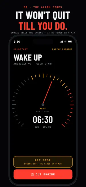 ColdStart: Engine Alarm Clock screenshot 2