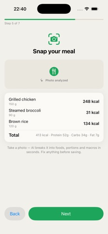 Calory: AI Calorie Coach iPhone screenshot