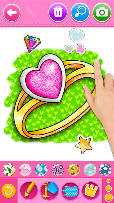 Glitter beauty coloring book Screenshot