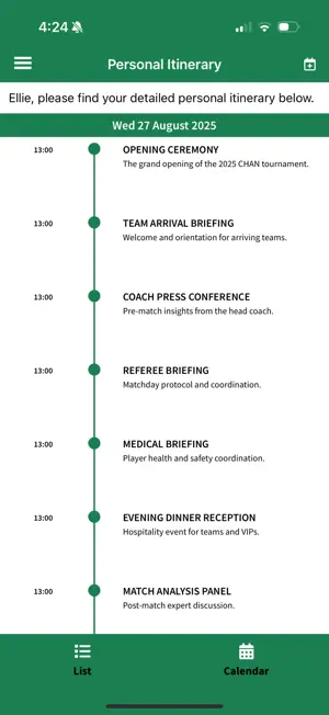 CAF Events screenshot 4