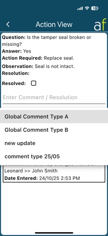 AuditForm Resolutions screenshot