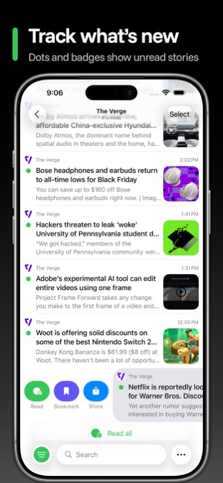 Newsbin: RSS Feed Reader Screenshot 7 of 10