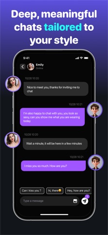 Eva:chat AI girlfriend iPhone screenshot