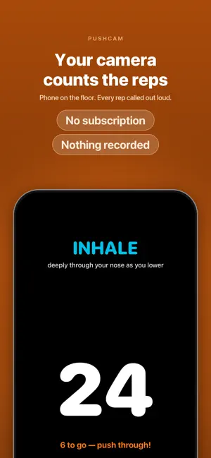 PushCam: Pushup Counter screenshot 1