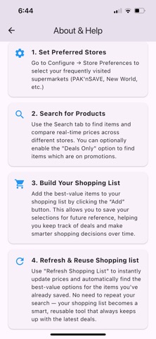 NZGrocerySaverLite iPhone screenshot