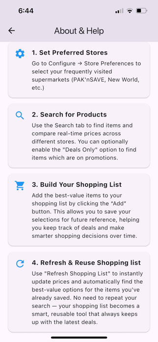 NZGrocerySaverLite Screenshot 1 of 8
