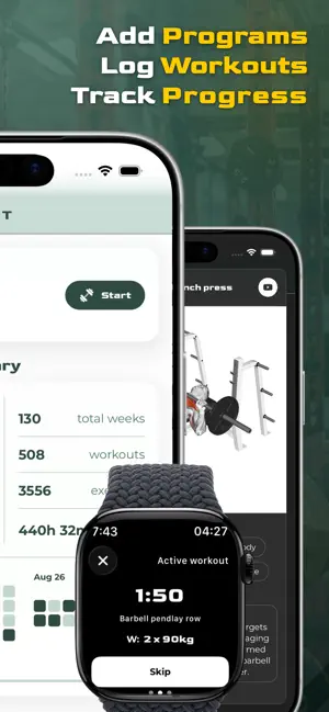 Virtus Athlete Gym Workout Log screenshot 2