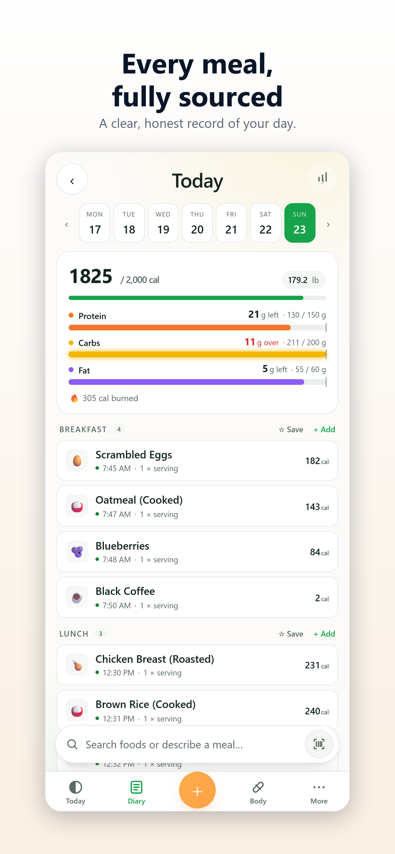Macroline: Calorie Tracker screenshot 2