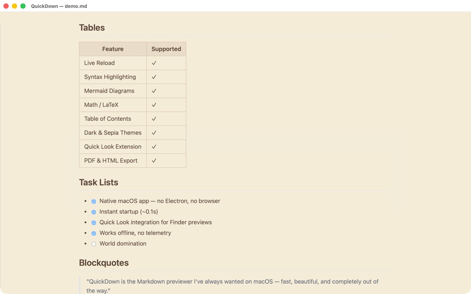 #3. QuickDown (macOS) Ved: Tennyson McCalla