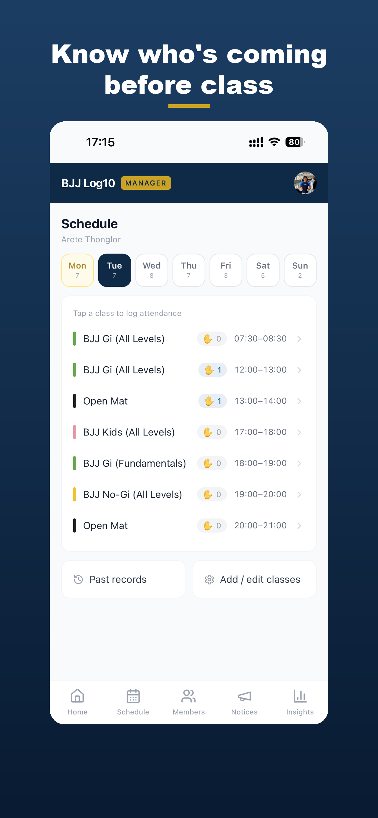 BJJ Log10 Manager screenshot 5
