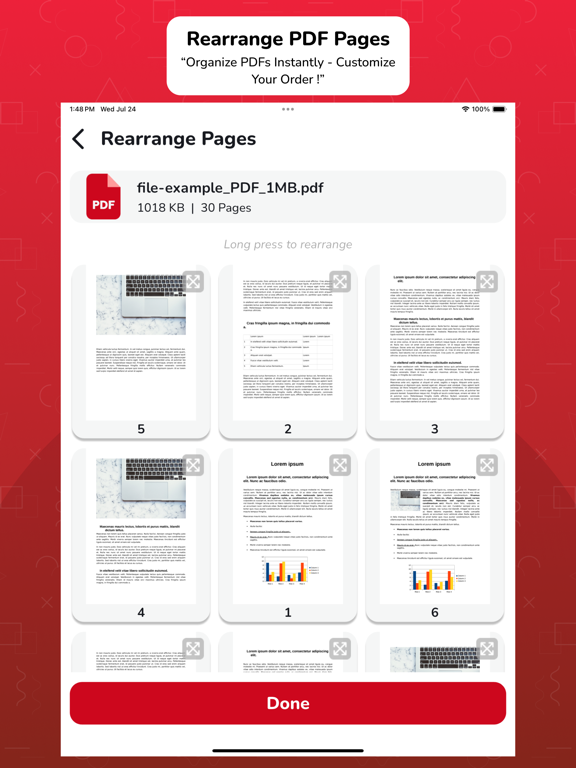 Split PDF : Extract PDF Pages iPad screenshot