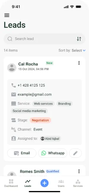 CRM - Manage Leads screenshot 4