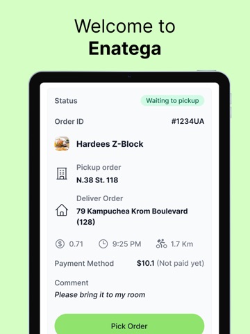 Enatega Mulitvendor Rider iPad screenshot