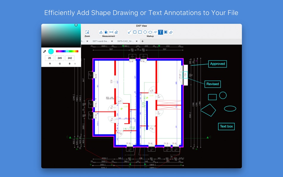#5. DXF View - View DXF™ & DWG™ (macOS) 由: Enolsoft Co., Ltd.