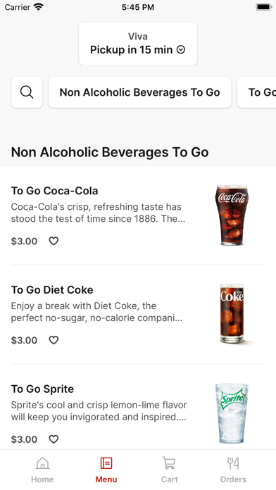 Viva To Go iPhone screenshot 2 - Food & Drink app