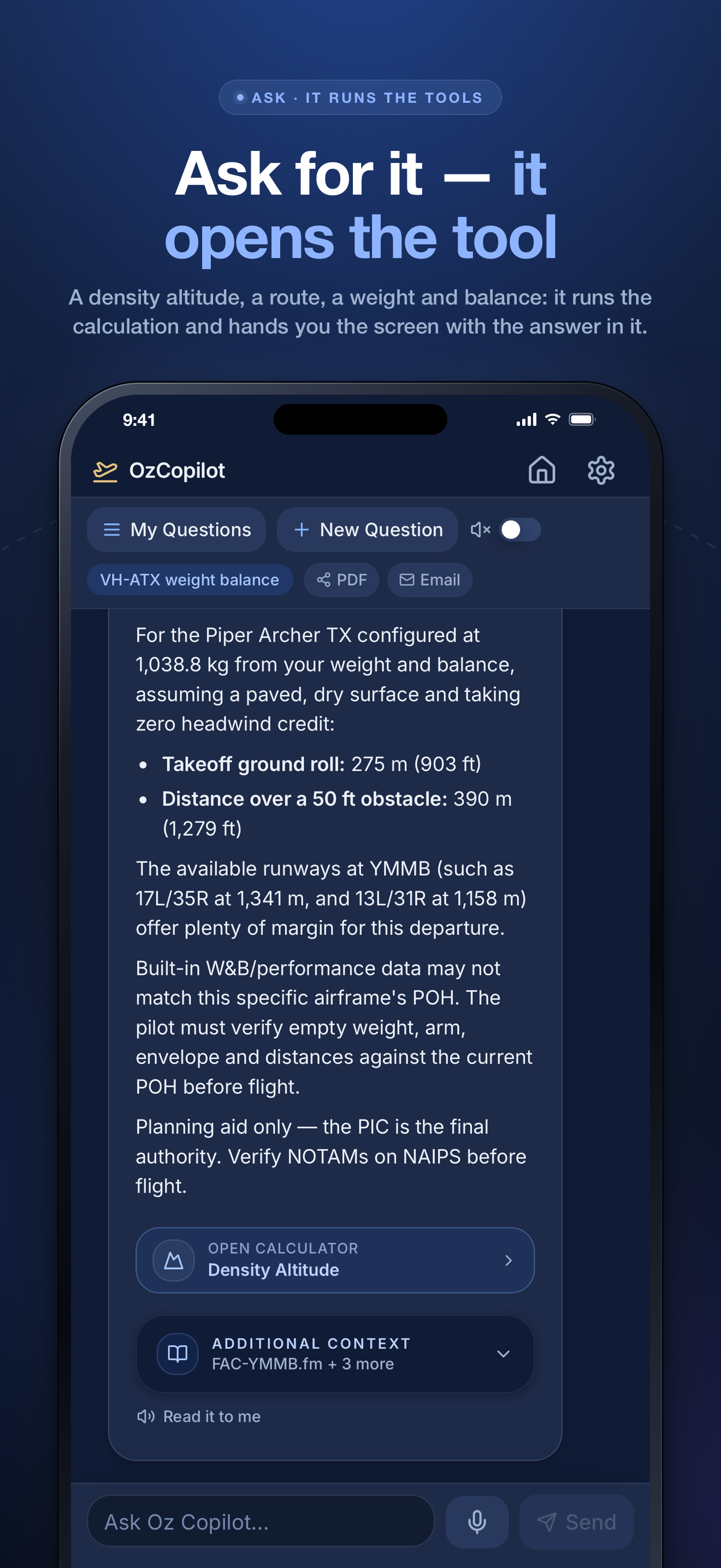 OzCopilot: Flight Companion screenshot 5