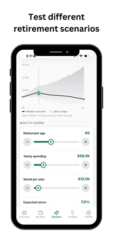 Prosperly: Retirement Planner iPhone screenshot