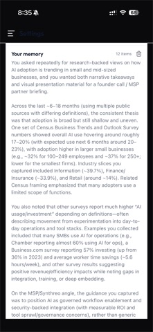 Threo: Secure AI for Work iPhone screenshot